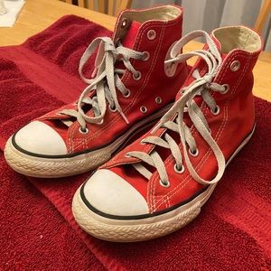 Red Converse Chuck Taylor High Tops